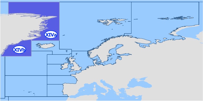 Delområde 27.14 – Grönländska sjön och farvattnen sydost om Grönland (Delområde XIV)