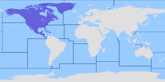 Območje FAO 2 - Severna Amerika - Celinske vode