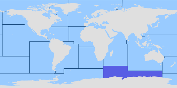 Oblast FAO 58 - Antarktický a jižní Indický oceán