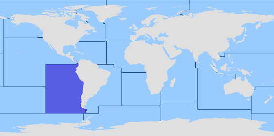 Зона на ФАО 87 - Югоизточна част на  Тихи Океан
