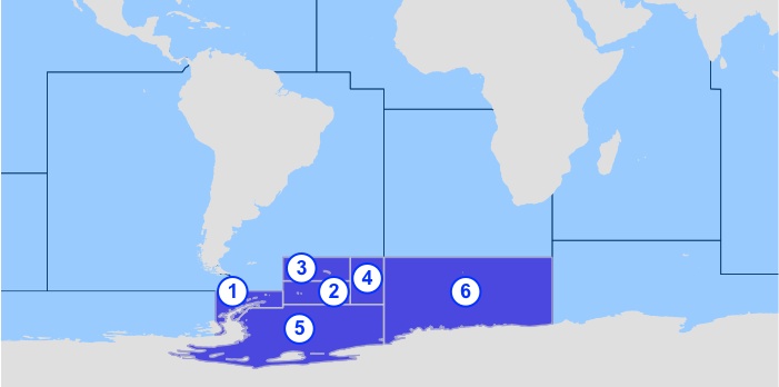 Зона на ФАО 48 - Атлантическия океан,  антарктически