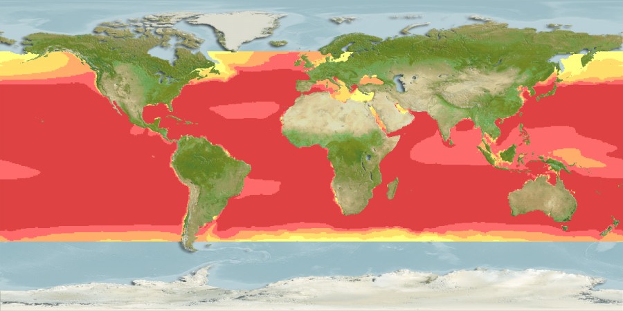 Aquamaps - Computer Generated Native Distribution Map for Thunnus alalunga