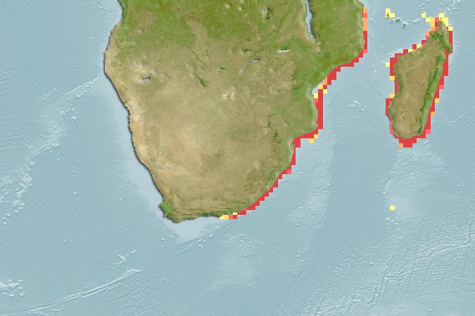 Aquamaps - Computer Generated Native Distribution Map for Gerres methueni